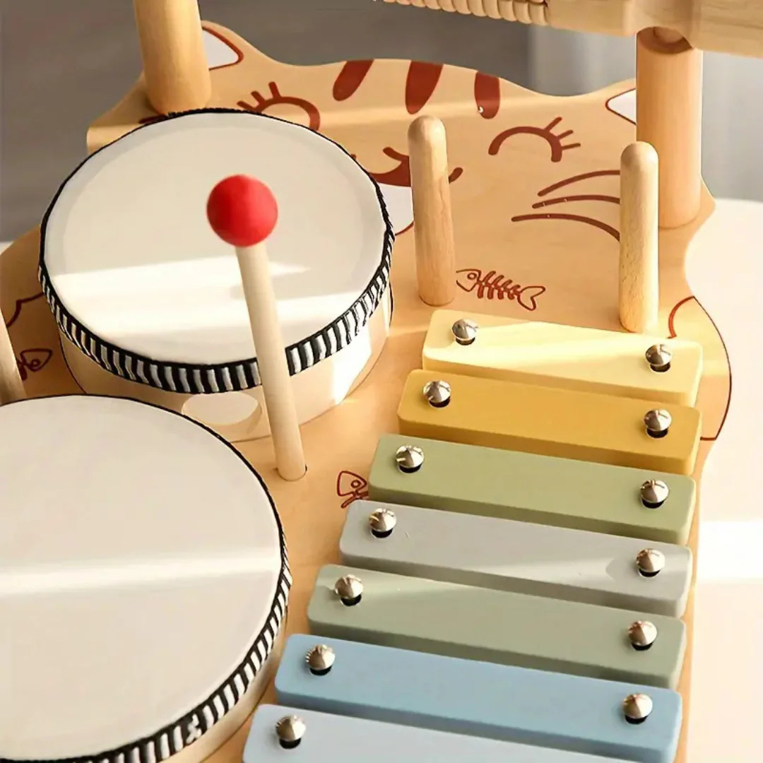 Kindertrommel-Set aus Holz | Musikinstrumente für Kinder
