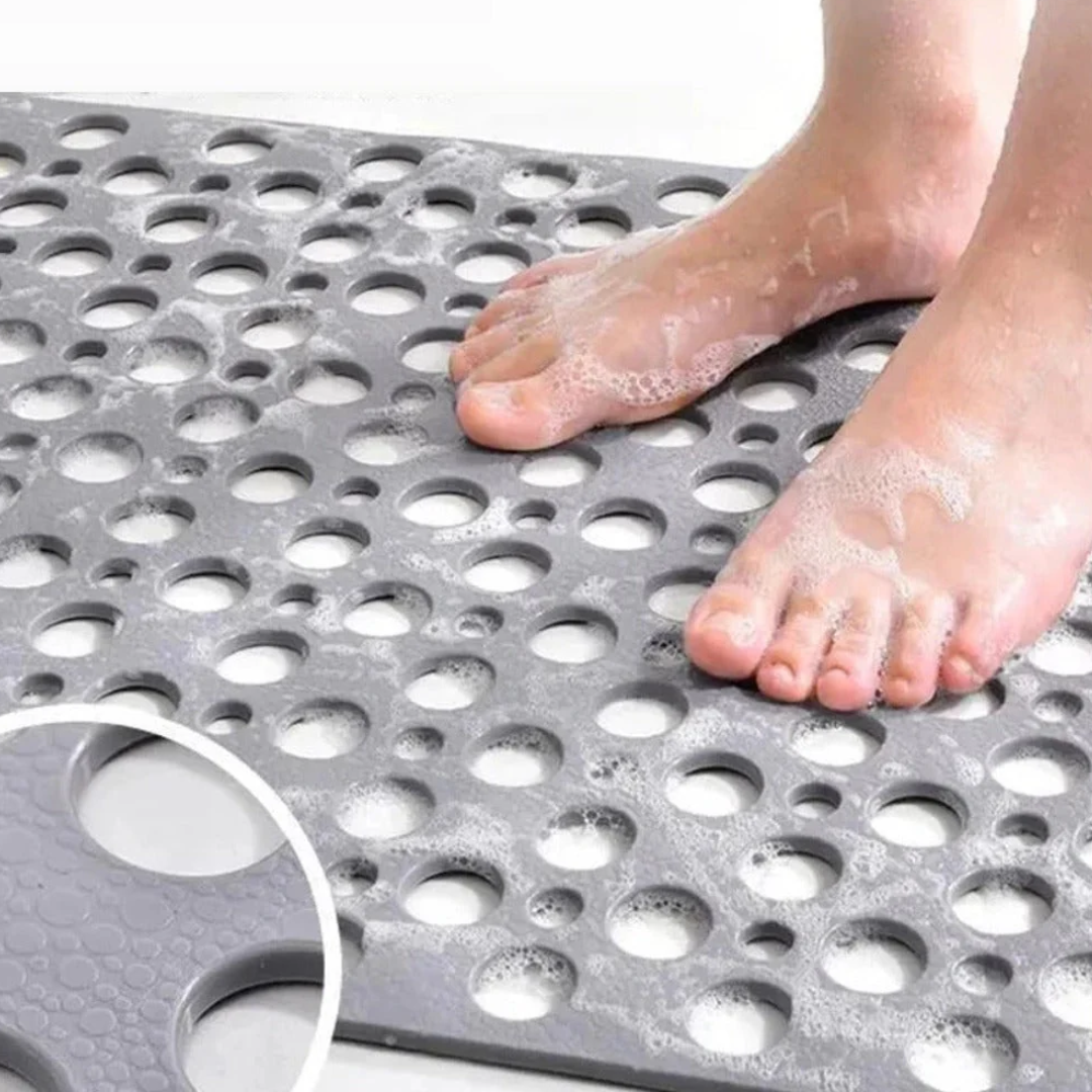 Rutschfeste Duschmatte | Antibakterielle PVC-Badematte mit Saugnäpfen für sicheres Duschen