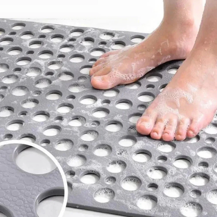 Rutschfeste Duschmatte | Antibakterielle PVC-Badematte mit Saugnäpfen für sicheres Duschen