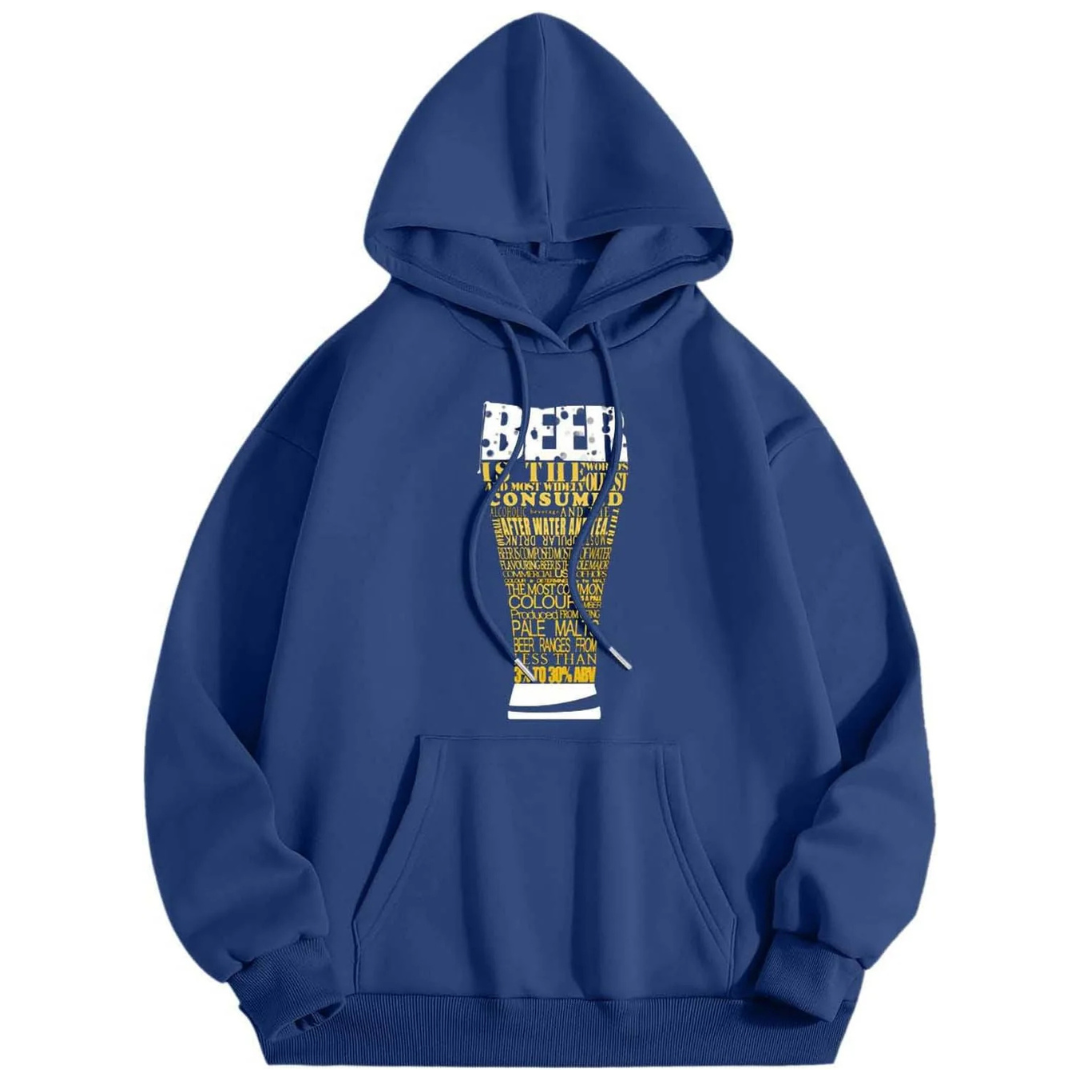 Oliver Oktoberfest Kapuzenpullover | Typographischer Bierfest Pulli mit Bierglas-Design für Herren