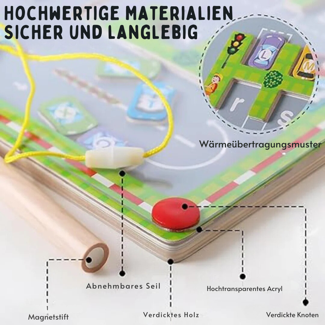 Magnetisches Alphabet-Labyrinthbrett | Lehrreich und Spaßig