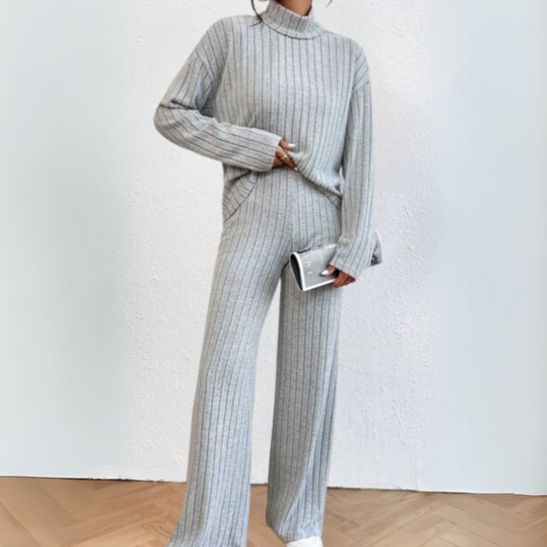 Strickset mit Rollkragen | Zweiteilige Kombination