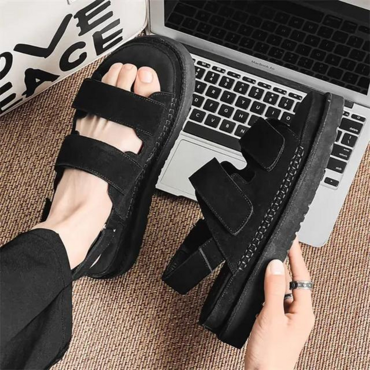 Lukas Sandalen | Atmungsaktive Slip-On-Freizeitsandalen mit flachem Design