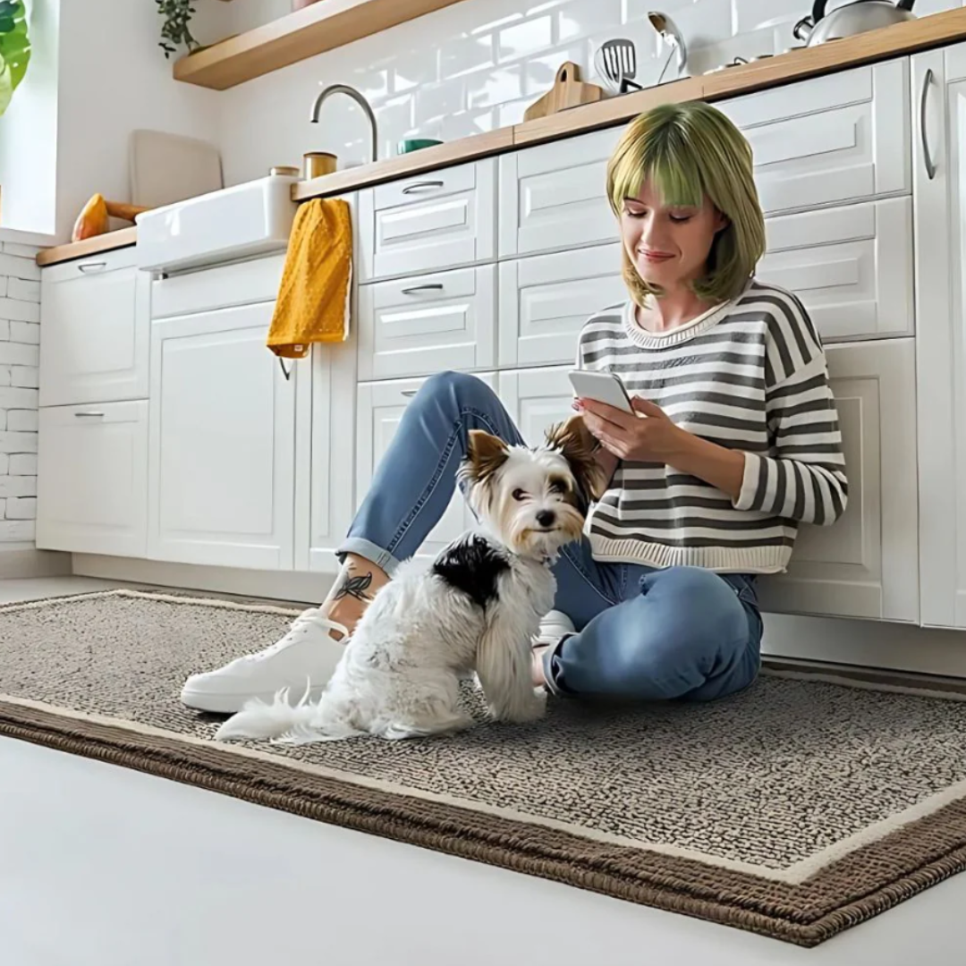 Elegance Küchenmatte | Anti-Ermüdungsmatte mit rutschfester Rückseite für Komfort