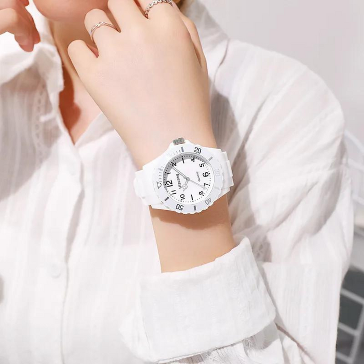 Hannah Uhr | Elegante Quarzuhr mit Silikonarmband für Mädchen