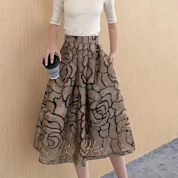 Julia Trachtenrock Oktoberfest | Eleganter Damen Rock mit Rosenmuster