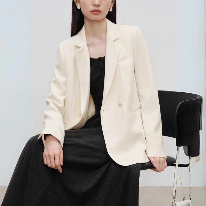 Blazer für den Herbst - Lange Oversized Blazer mit Taschen für Damen