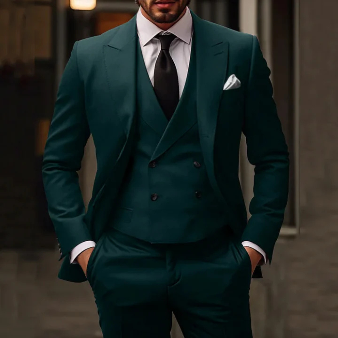 3-Teiliger Anzug Set - Italienische Blazer, Weste und Hose für Herren