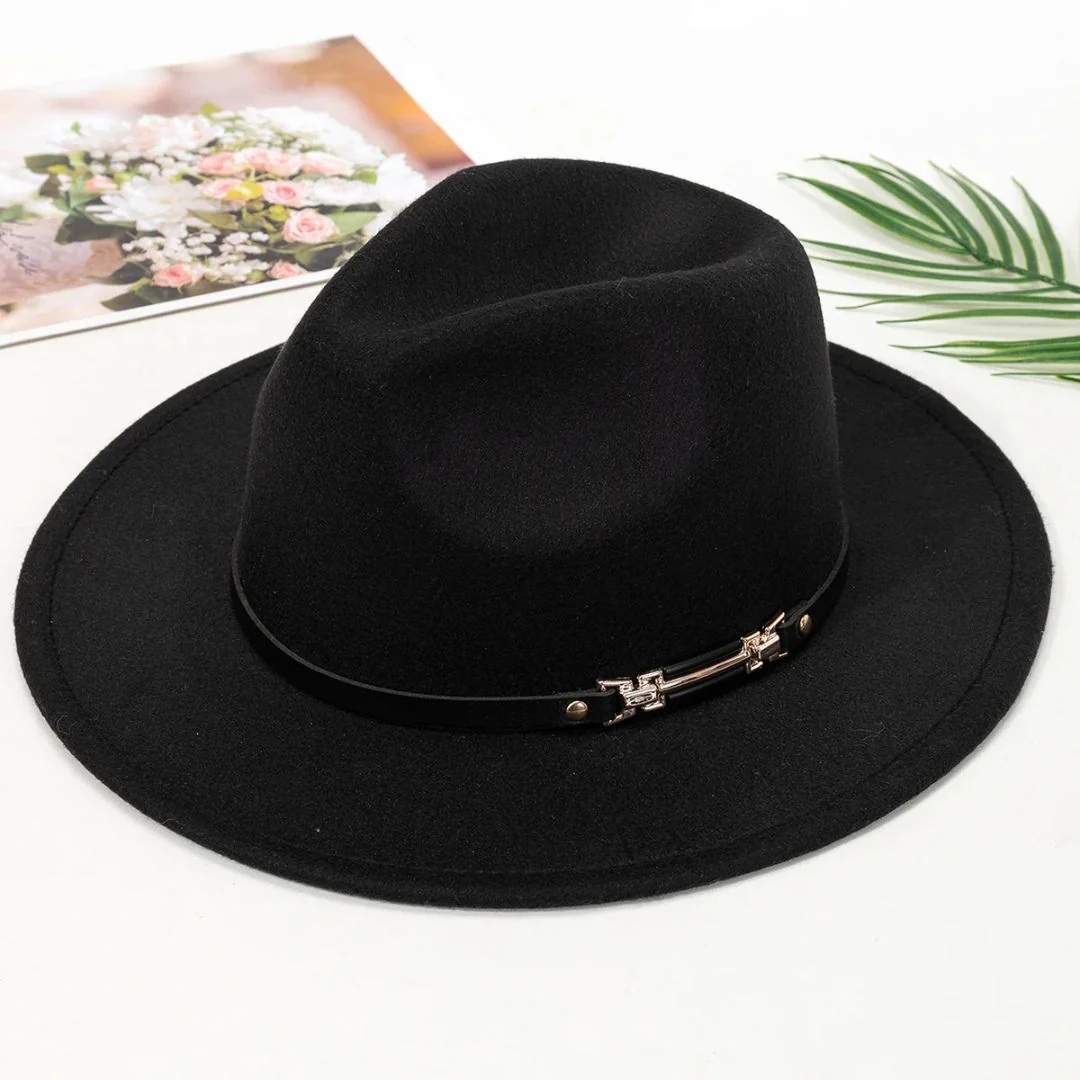 Anja Damenhut Oktoberfest | Eleganter Damen Filzhut mit Metallband