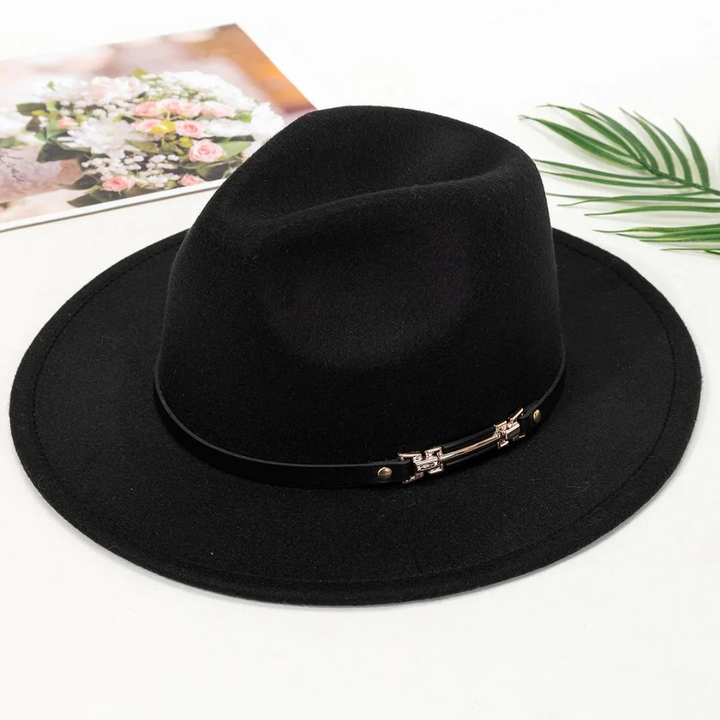 Anja Damenhut Oktoberfest | Eleganter Damen Filzhut mit Metallband