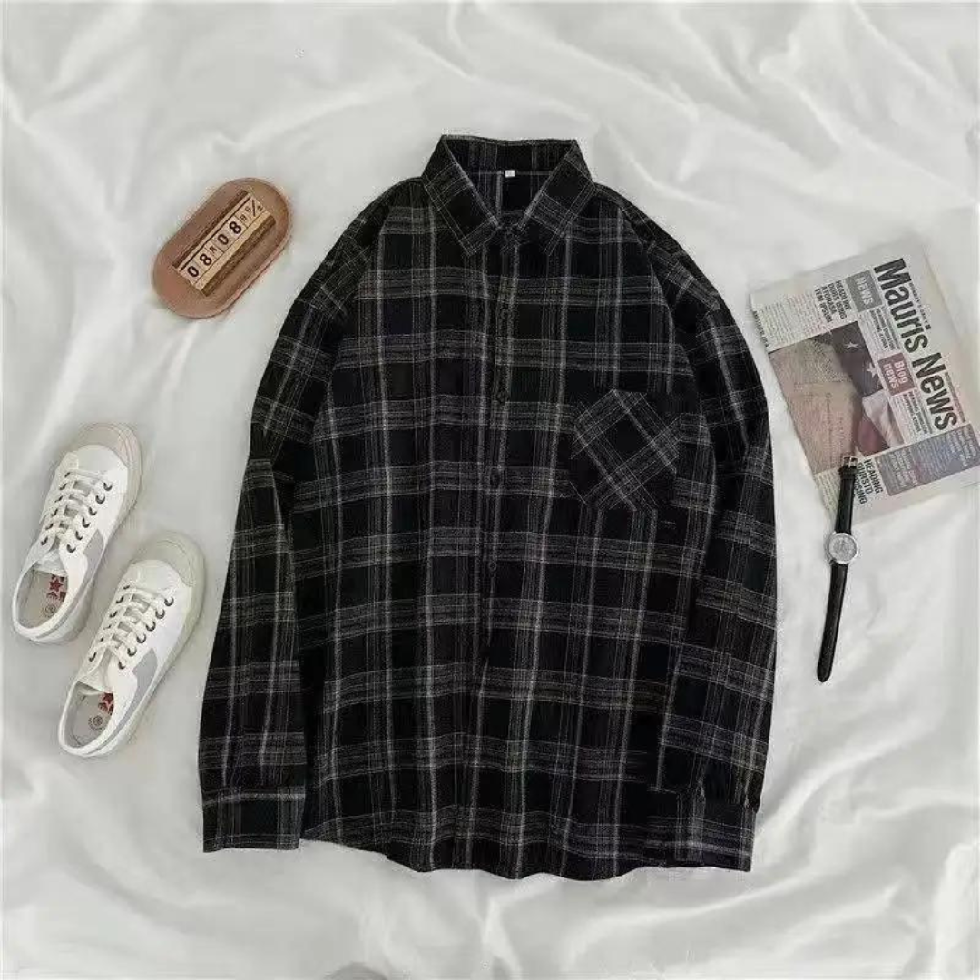 Comfy Bluse | Lässige Übergrößen Karierte Bluse für Modebewusste
