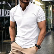 Alexander Poloshirt | Elegantes Herren Kurzarmshirt mit Stehkragen Modern Slim Fit