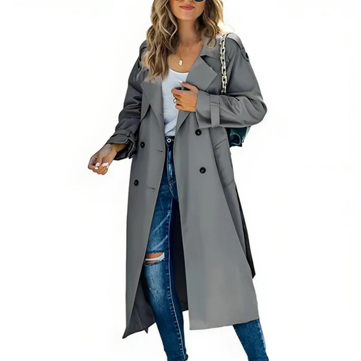 Mantel für den Herbst - Elegante Lange Trencoat für Damen