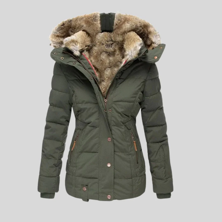 Damen Jacke | Warme wasserdichte Winterjacke mit Innenfutter und Kapuze
