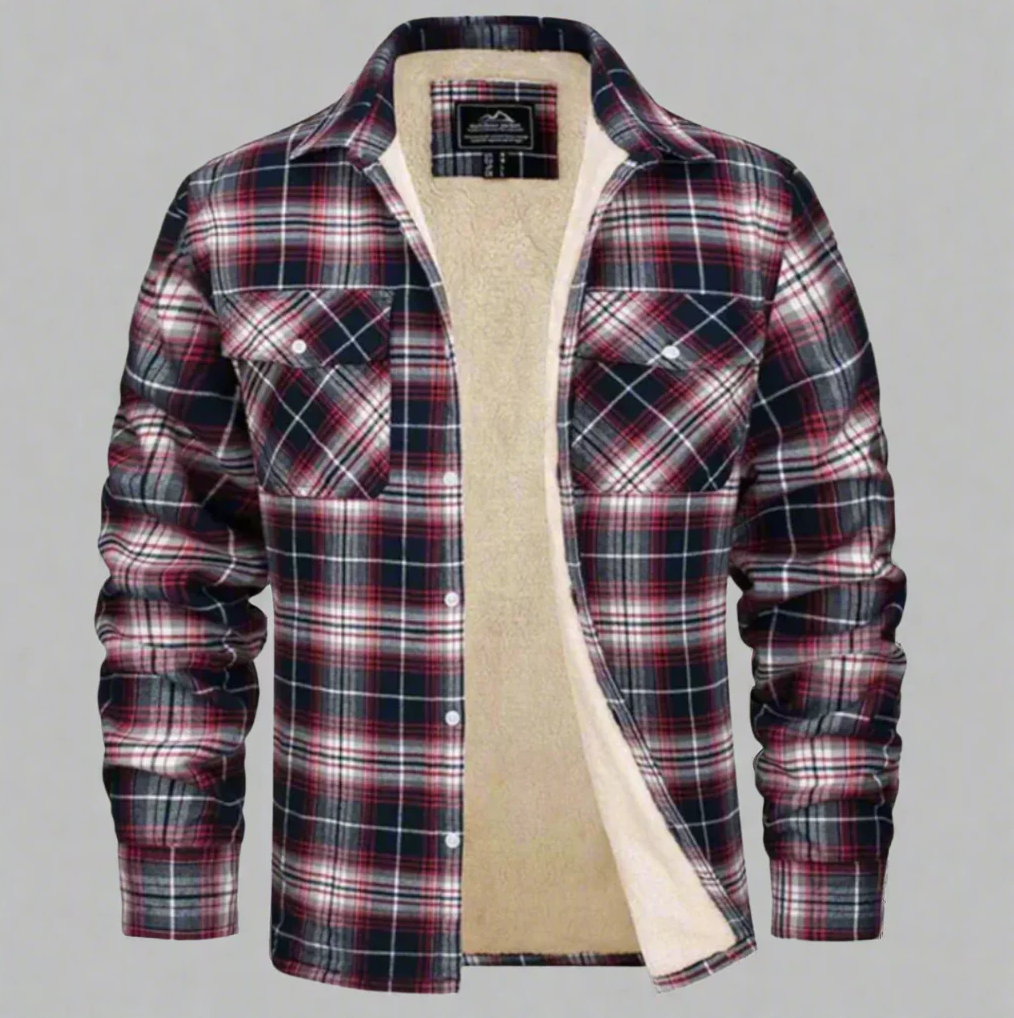 Herren Winterjacke | Gefüttert & kariert für kalte Jahreszeiten