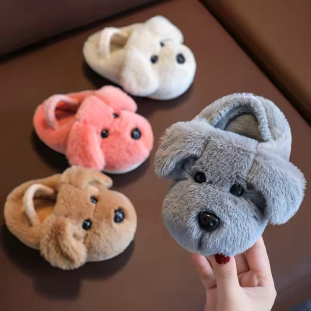 Woef Pantoffeln | Kuschelige Pantoffeln mit Plüschfutter für Herbst und Winter