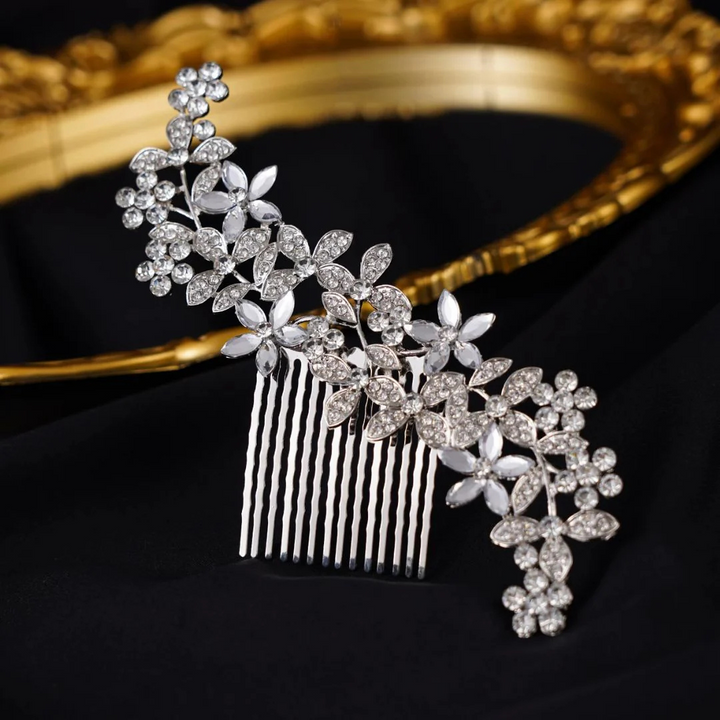 Melanie Haarkamm Oktoberfest | Elegante Damen Haarspange mit Kristallblüten