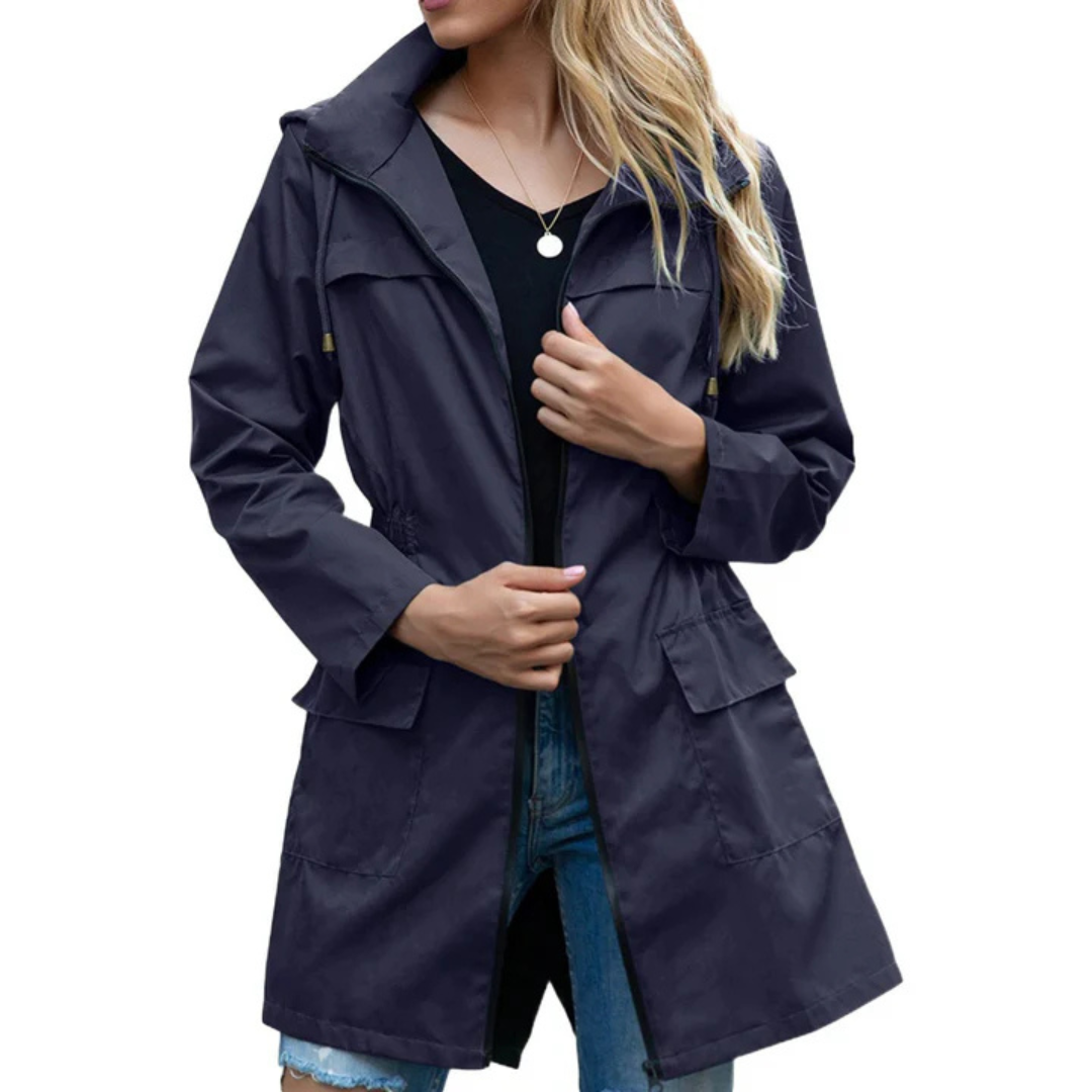 Regenjacke für den Herbst - Stilvolle Übergansjacke mit Kapuze