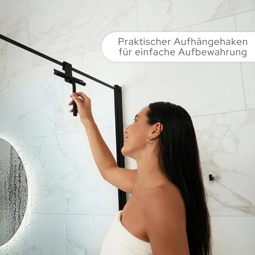 Premium Duschabzieher | Professioneller Glasreiniger mit Silikonlippe