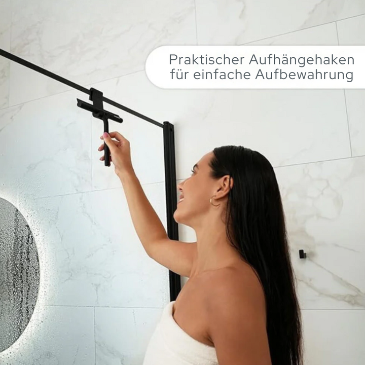 Premium Duschabzieher | Professioneller Glasreiniger mit Silikonlippe
