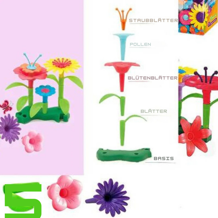 Blumengarten | Montessori Bauset mit Blumen