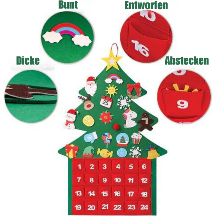 Montessori Weihnachts-Adventskalender | Gemeinsam die Tage bis Weihnachten zählen