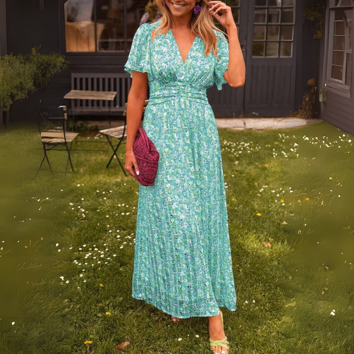 Sommerkleid für Damen - Elegantes Maxikleid mit Blumenmuster