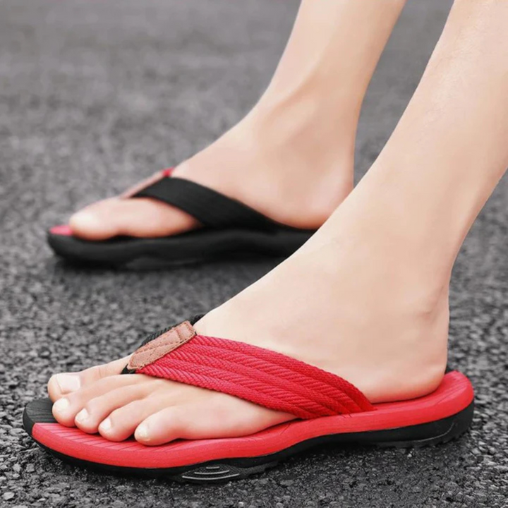 Sebastian Comfort Slipper | Herren Ergonomische Zehentrenner mit Unterstützender Sohle Bequem