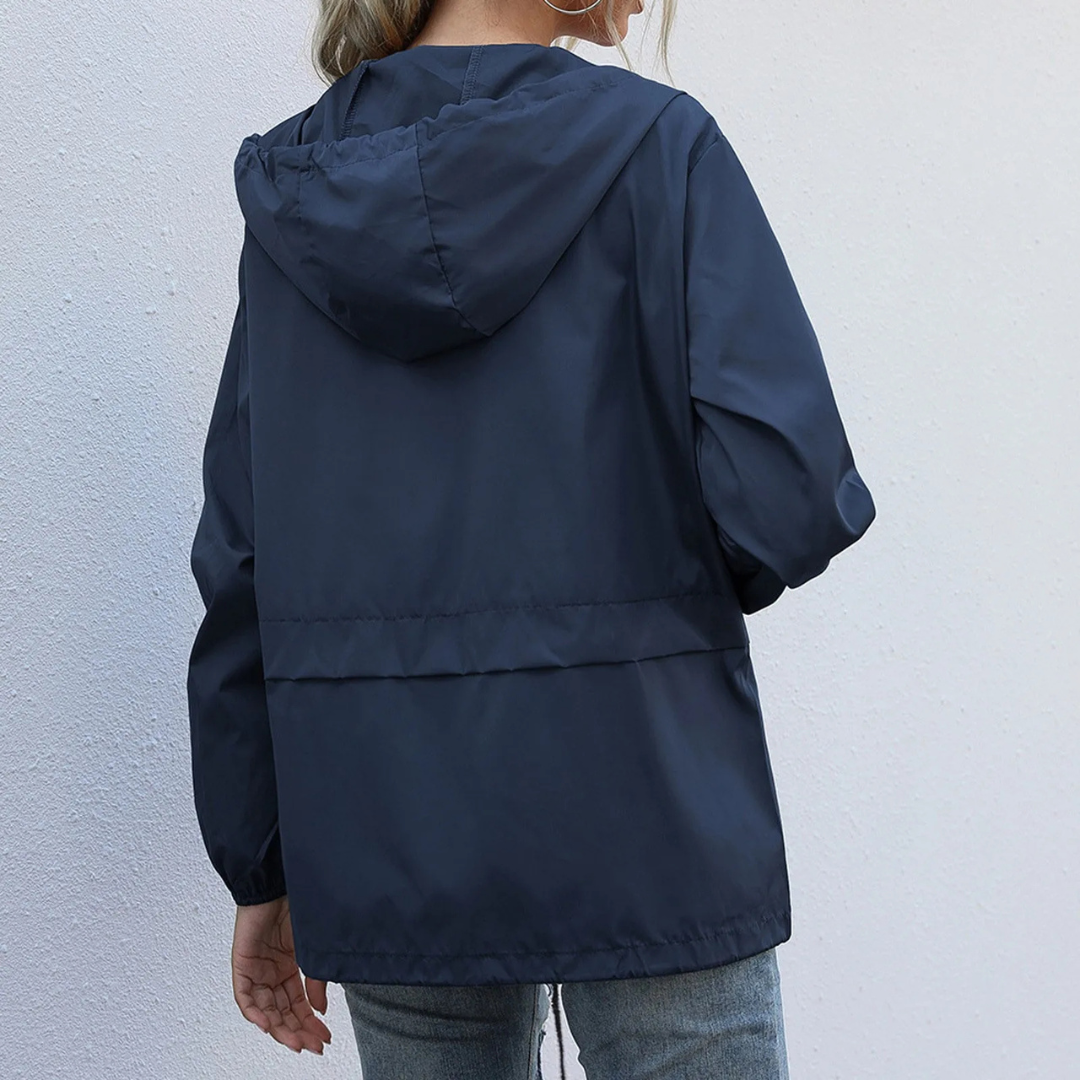 Regenjacke für den Herbst - Wasserdichte Windbreaker mit Kapuze für Damen