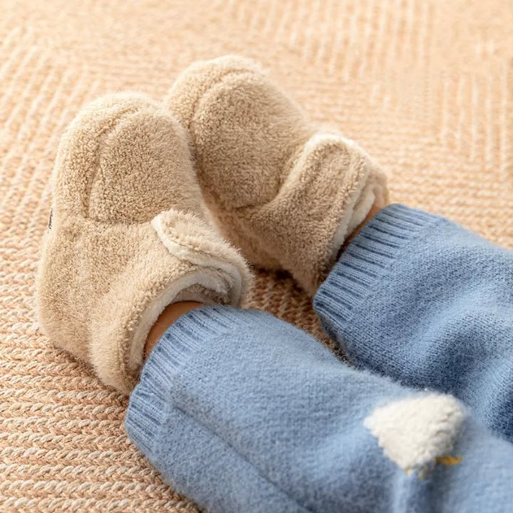 Fluffy Comfy Booties | Warme Socken-Hausschuhe mit Teddyfutter für Kinder