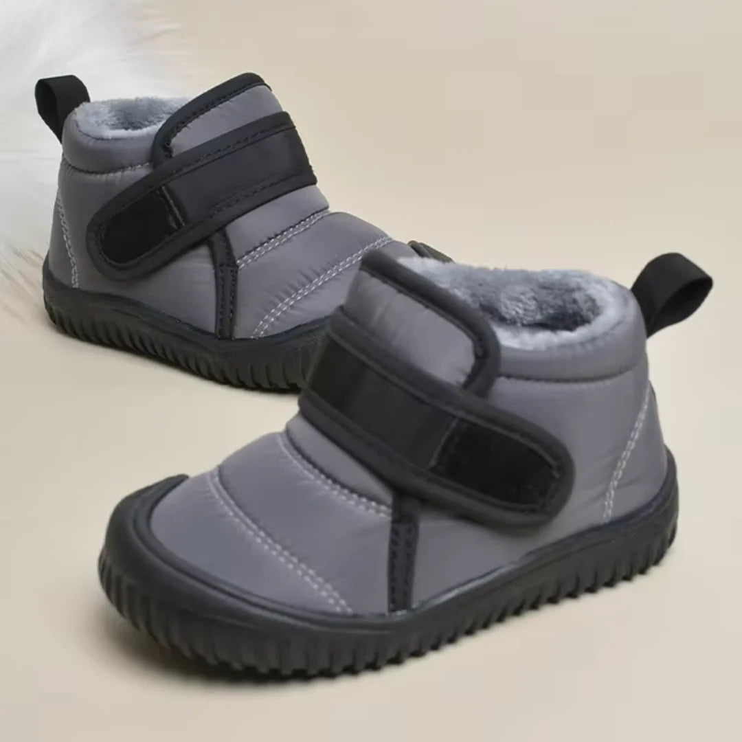 Schneestiefel | Warme Kinder-Barefoot-Sneaker mit Futter und Klettverschluss