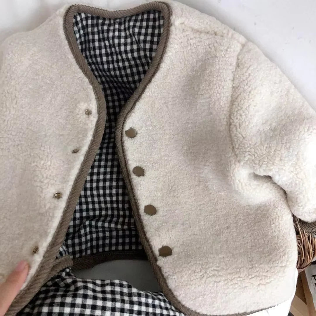 Teddy-Jacke | Warme, kuschelige Kinderjacke aus weichem Teddy-Material
