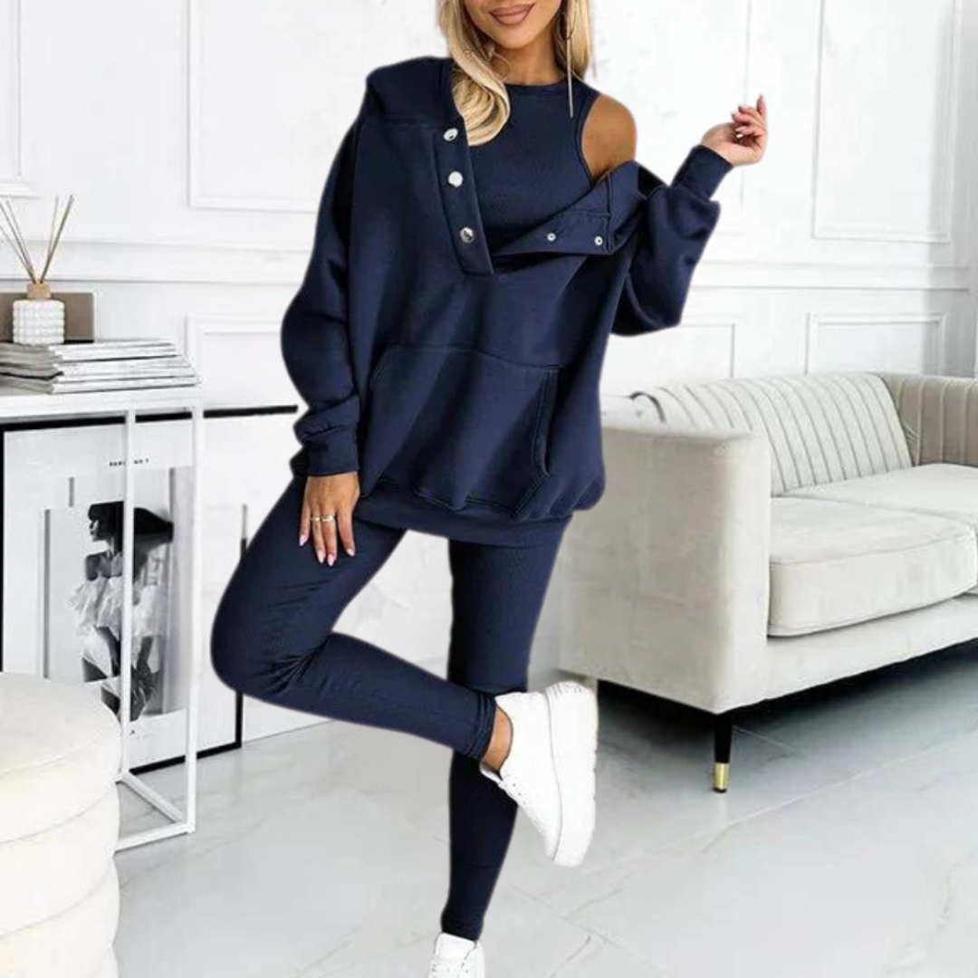 Eugenie Loungewear | 3-teiliges Damen Relax-Set