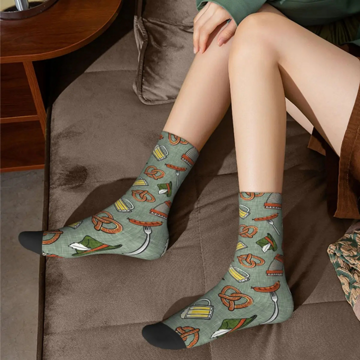 Unisex Oktoberfest Socken | Bier und Brezel Socken 2er-Set