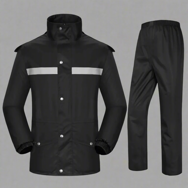 Herren Sommer-Regenmantel Set | Leichte, wetterfeste Regenjacke mit passender Hose für Angler