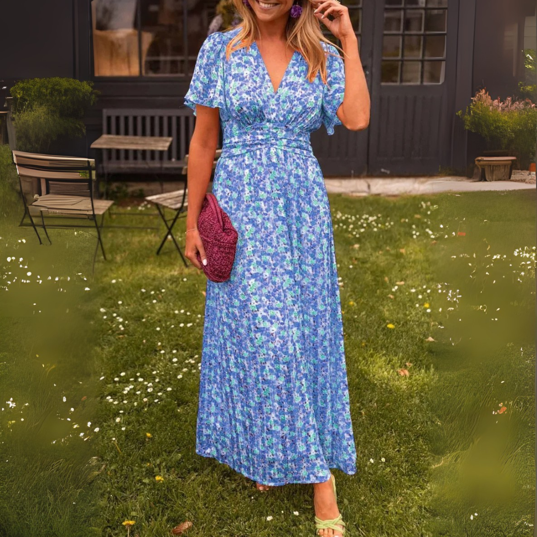 Amelie Blumen-Kleid | Wickelkleid mit floralem Print für Frauen