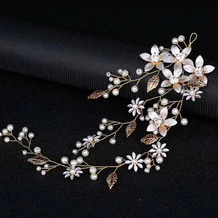 Antonia Haarschmuck Oktoberfest | Eleganter Damen Haardraht mit Perlen und Kristallen