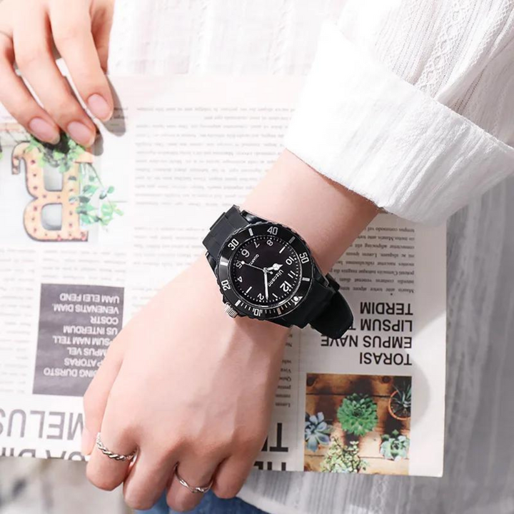 Hannah Uhr | Elegante Quarzuhr mit Silikonarmband für Mädchen