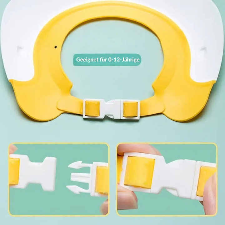 SplashSafe Dino | Wasser und Shampoo-sichere Badekappe