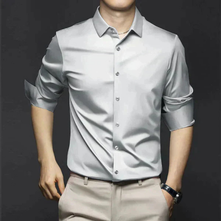 Bügelfreies Hemd für den Herbst – Business Casual Stretch Hemd für Herren