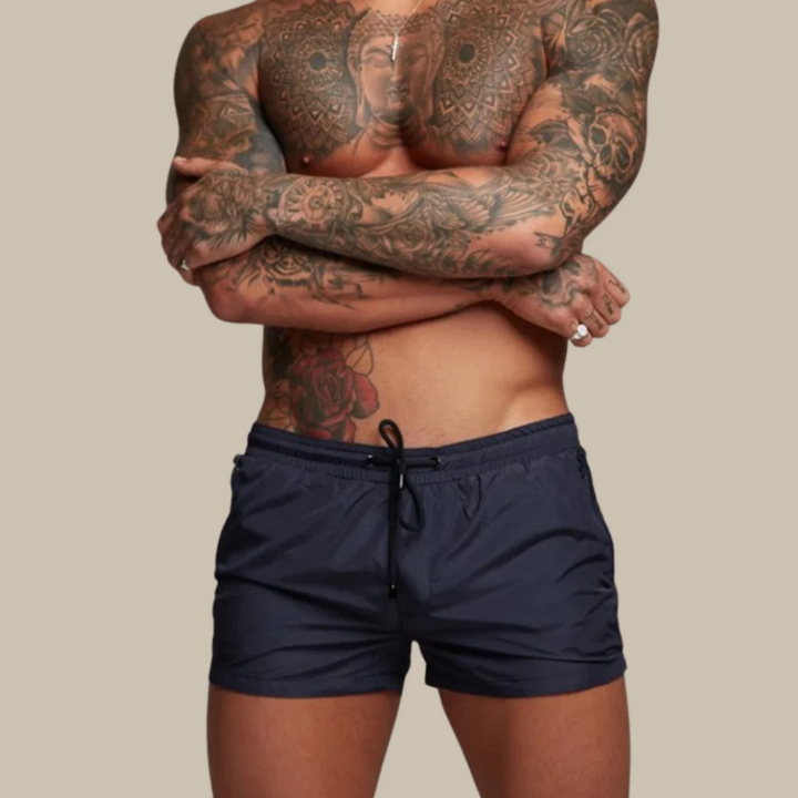Badehose für Herren - Leichte, schnelltrocknende Strandhose mit Reißverschluss für den Sommer