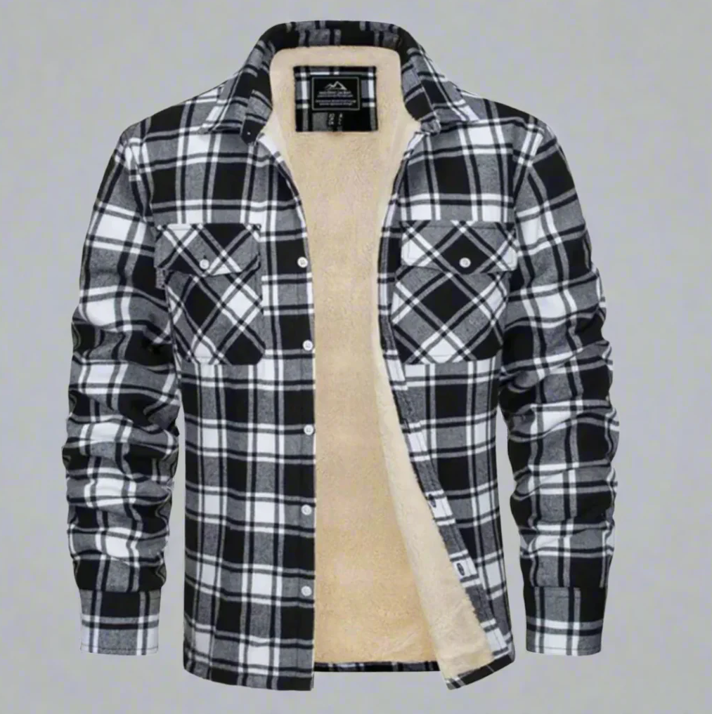 Herren Winterjacke | Gefüttert & kariert für kalte Jahreszeiten