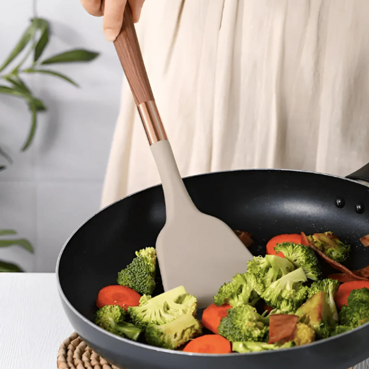 Luxe Silikon Küchenutensilien Set 10-teilig | Hitzebeständig und langlebig