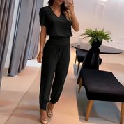 Alexandra Set | Moderne Kombination aus Bluse und Hose im Loungewear-Stil
