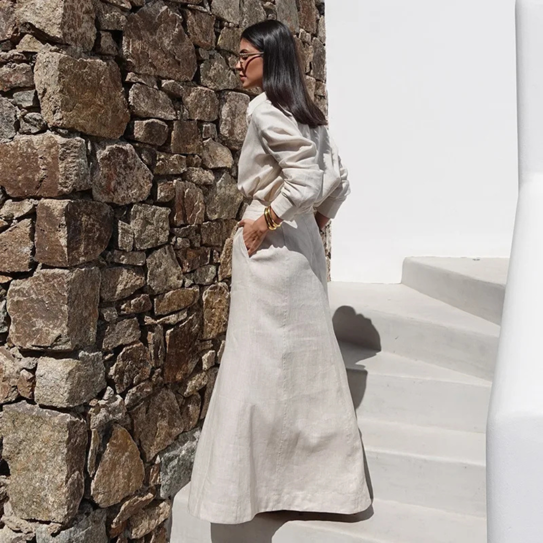 Christine Blazer-Jumpsuit | Eleganter Overall mit tiefem V-Ausschnitt für Frauen