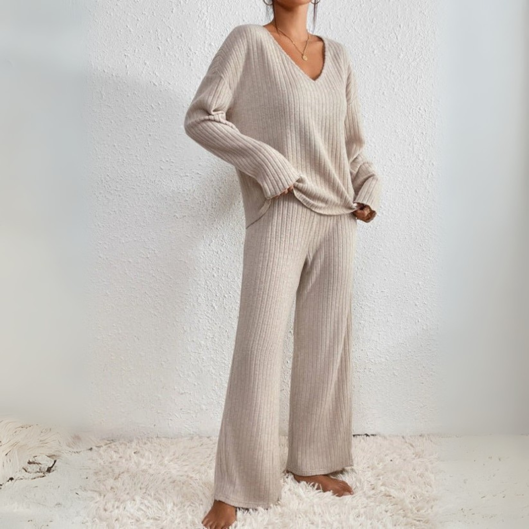 Lounge Zweiteiler für den Herbst - Elegante Weiche Lounge-Set für Damen