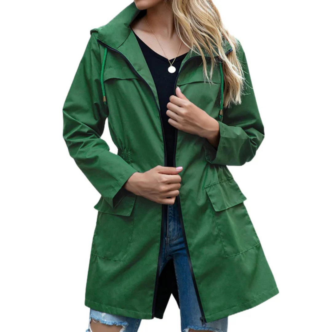 Regenjacke für den Herbst - Stilvolle Übergansjacke mit Kapuze