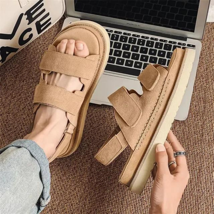 Lukas Sandalen | Atmungsaktive Slip-On-Freizeitsandalen mit flachem Design