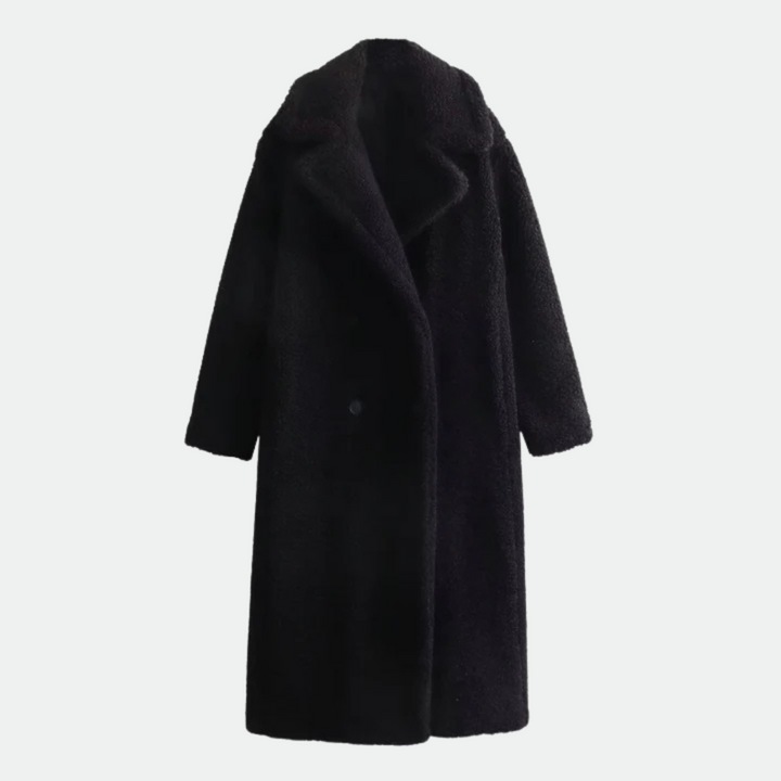 Fleecejacke für den kalte Tage - Stilvolle Lange Mantel mit Stehkrage für Damen