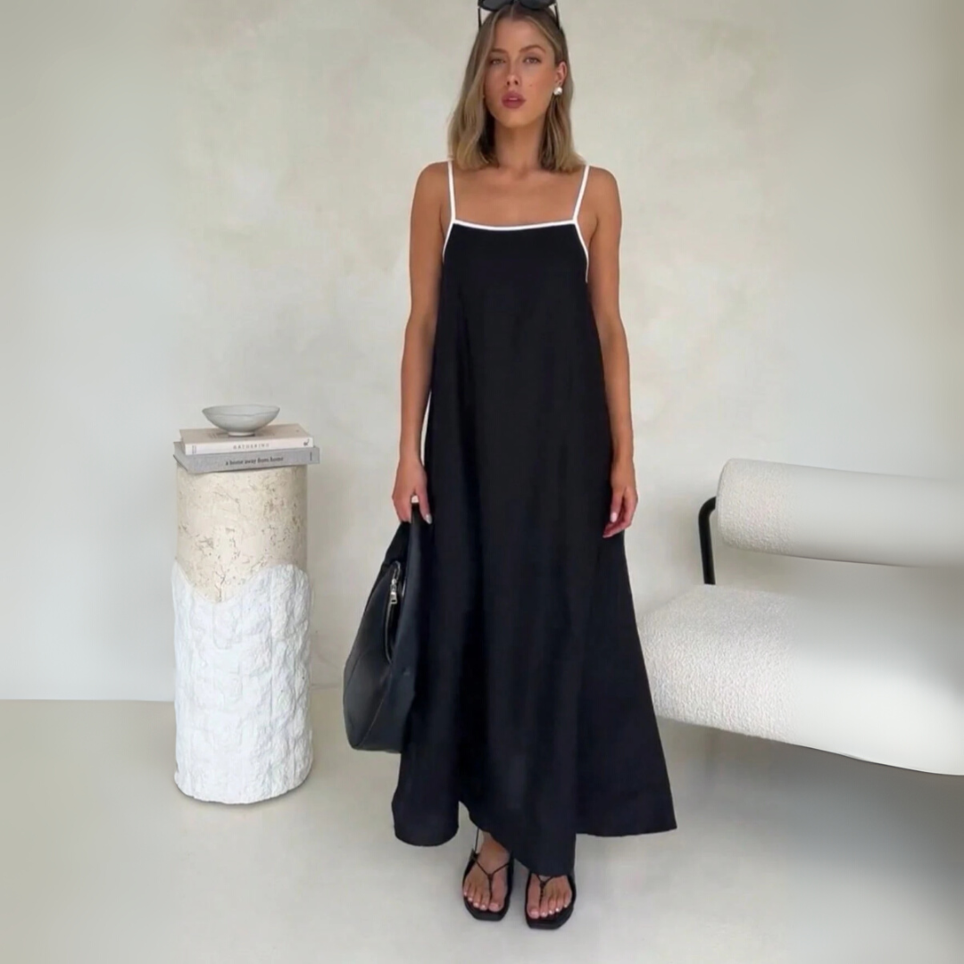 Charlotte Maxikleid | Elegantes Trägerkleid in Midi-Länge für Frauen